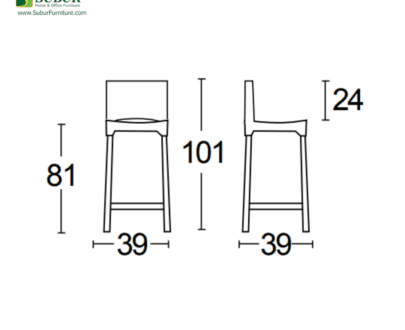 Kursi Bar/Resto Savello type Cento H