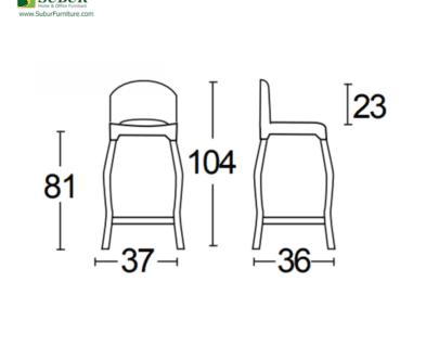 Kursi Bar/Resto Savello type Domino H