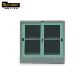 lemari sliding kaca kecil LION L31k