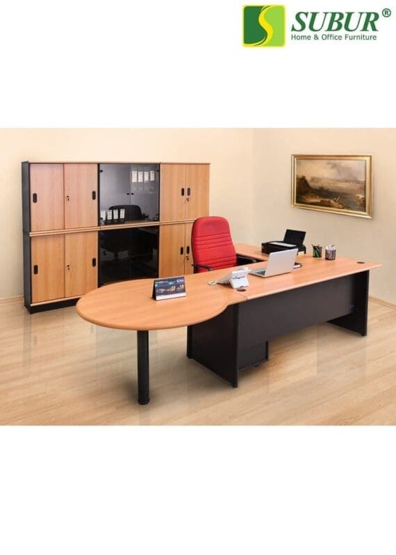  Meja  Kantor  Uno Classic Series Warna  Beech 1 Subur 