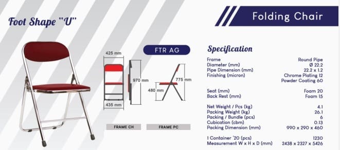 kursi lipat futura FTR AG