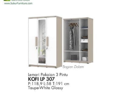 Lemari Pakaian 3 Pintu Cermin Activ Kofi LP 307