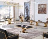 Gradenza Aveda Vienna G Gold/Rosegold Black Glass