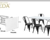 meja lipat aveda agace grey subur furniture