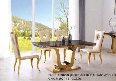 Meja Aveda Union Gold, Marble A