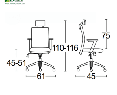 Kursi Kantor Savello type Combi Pro HT1A