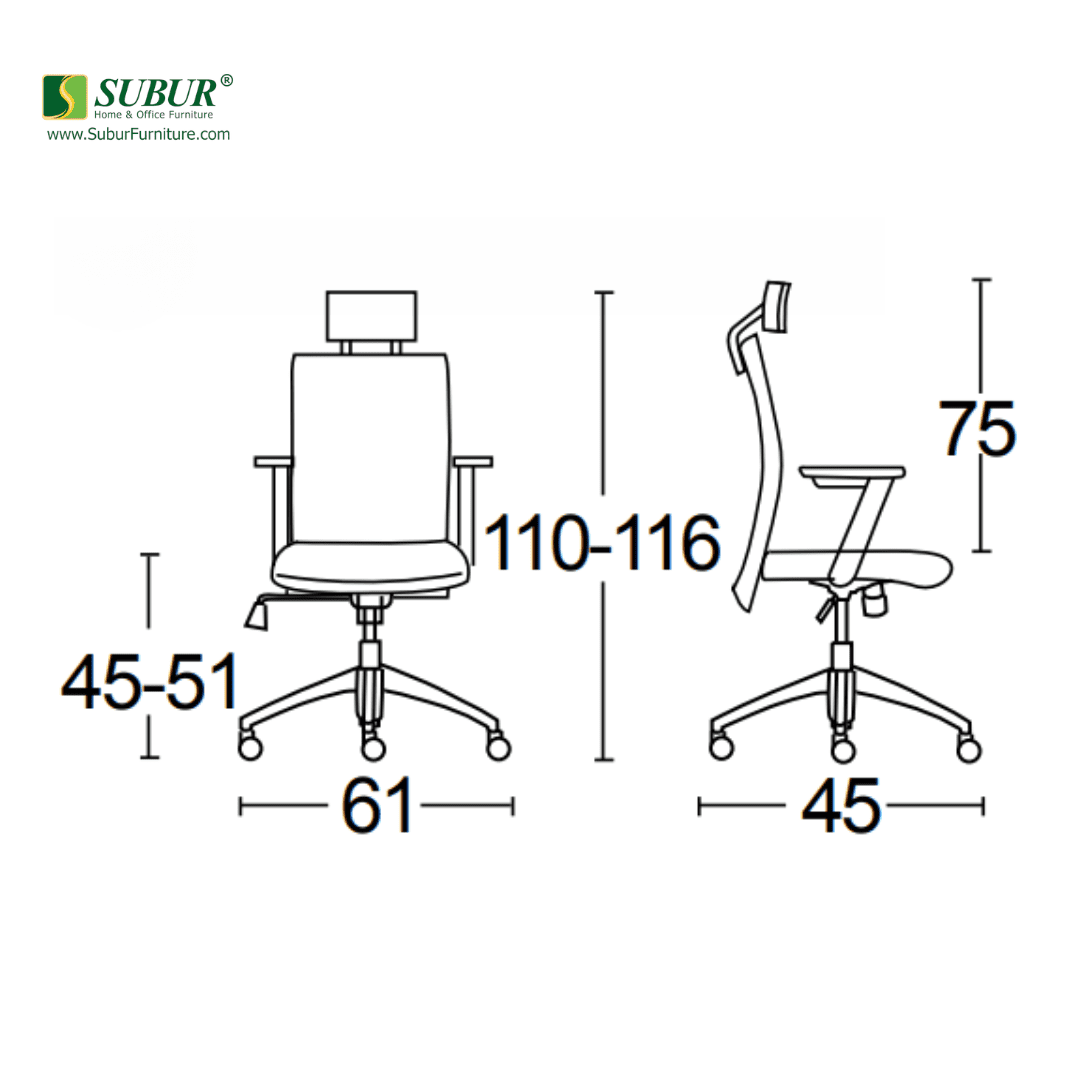Kursi Kantor Savello type Combi Pro HT1A