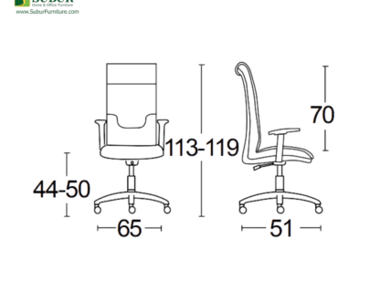 Kursi Kantor Savello tipe Caspia HK