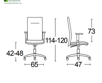 Kursi Kantor Savello tipe Emerald H