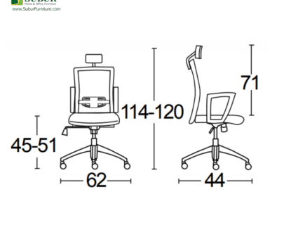 Kursi Kantor Savello tipe Legacy HT0