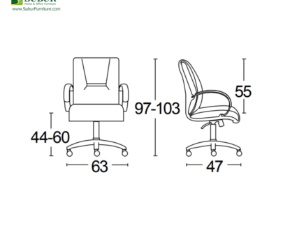 Kursi Kantor Savello tipe Onyx LC