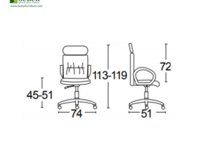 Kursi Kantor Savello tipe Soliter HKA