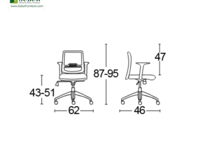 Kursi Kantor Savello tipe Xilo LT1