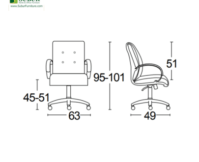 Kursi Kantor Savello tipe Ruby LKCA