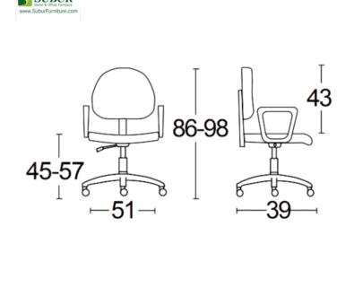 Kursi Kantor Savello tipe Rezga GT0