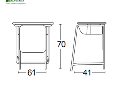 Meja Belajar Savello tipe Quadrat 01 T