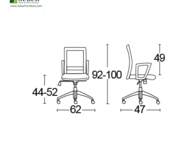 Kursi Kantor Savello tipe Vitro LT0A