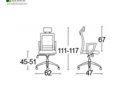 Kursi Kantor Savello tipe Vitro HT0