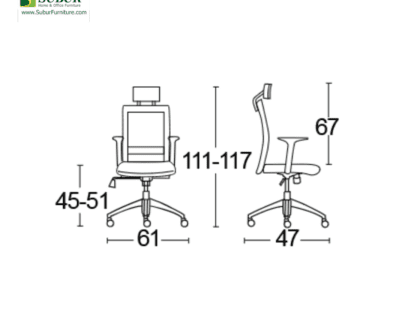 Kursi Kantor Savello tipe Vitro HT1