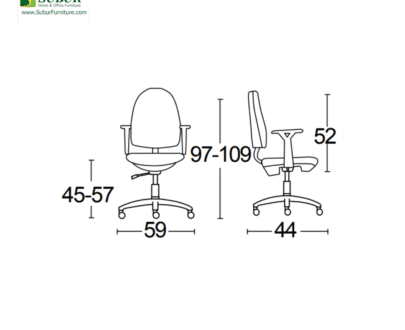 Kursi Kantor Savello tipe Prisma HT1