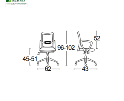 Kursi Kantor Savello tipe Vira HT0A