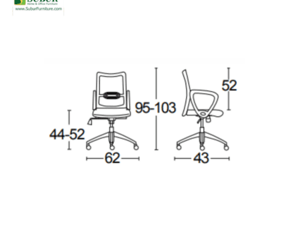 Kursi Kantor Savello tipe Vira HT0