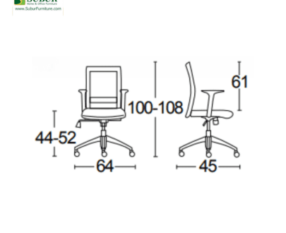 Kursi Kantor Savello tipe Tiro LT1A