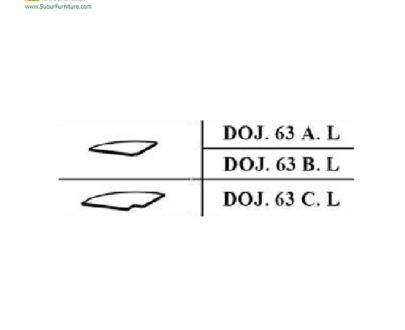 Meja Kantor Donati DOJ 63 A L, DOJ 63 B L & DOJ 63 C L