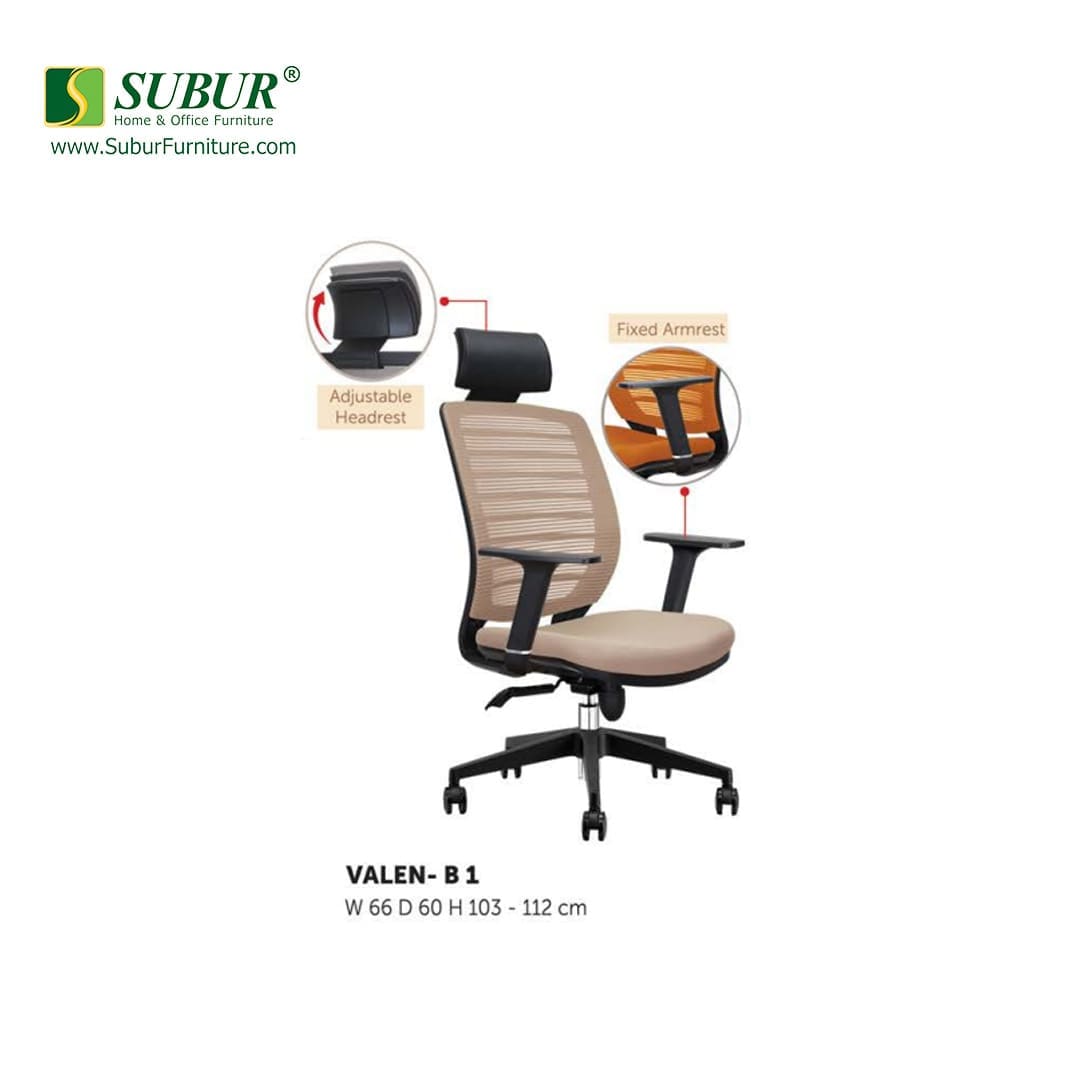 Kursi Kantor Donati tipe Valen B 1. Kursi Jaring