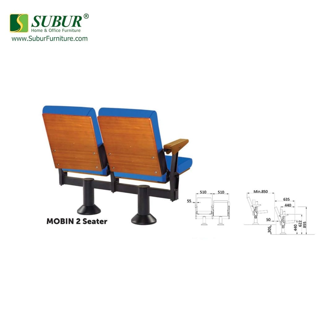 Kursi Auditorium Donati Tipe Mobin 2 Seat