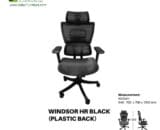 Kursi Kantor UNO tipe Windsor HR Black