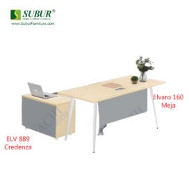 Meja Kantor Indachi tipe Elvaro 160 + Elv- 889