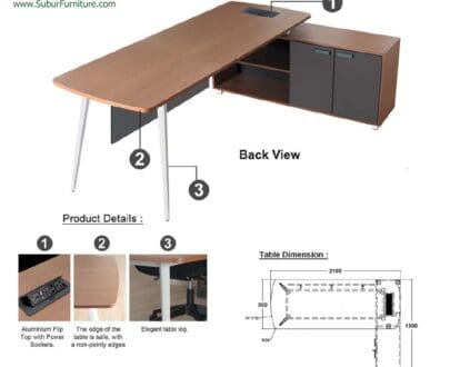 Meja Kantor Donati tipe Hessen DR