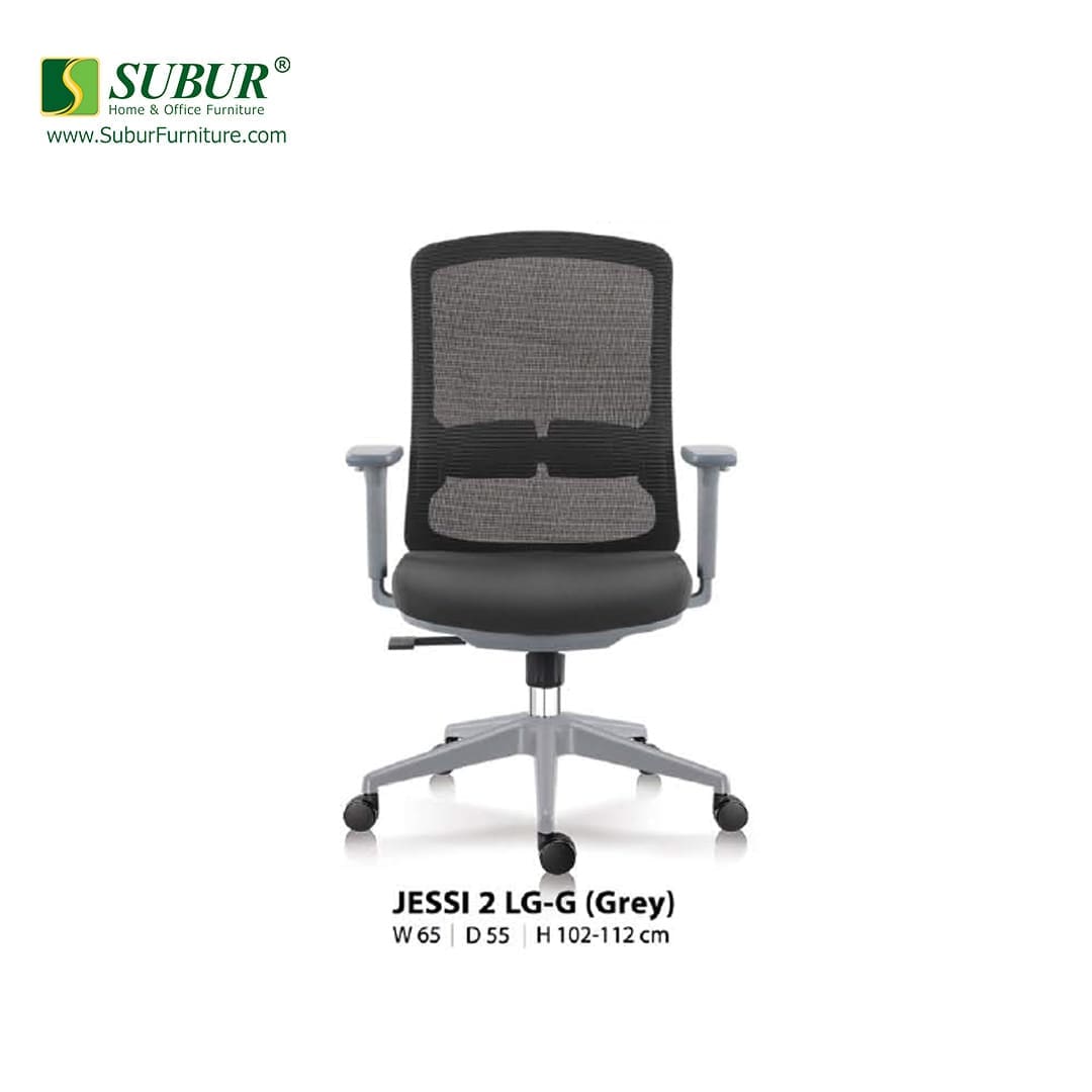 Kursi Kantor Donati tipe Jessi 2 (Grey)