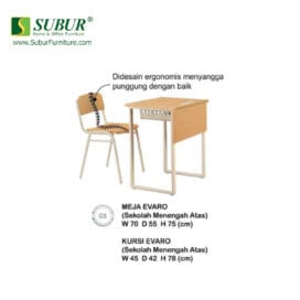 Meja Sekolah Indachi Tipe Evaro SMA