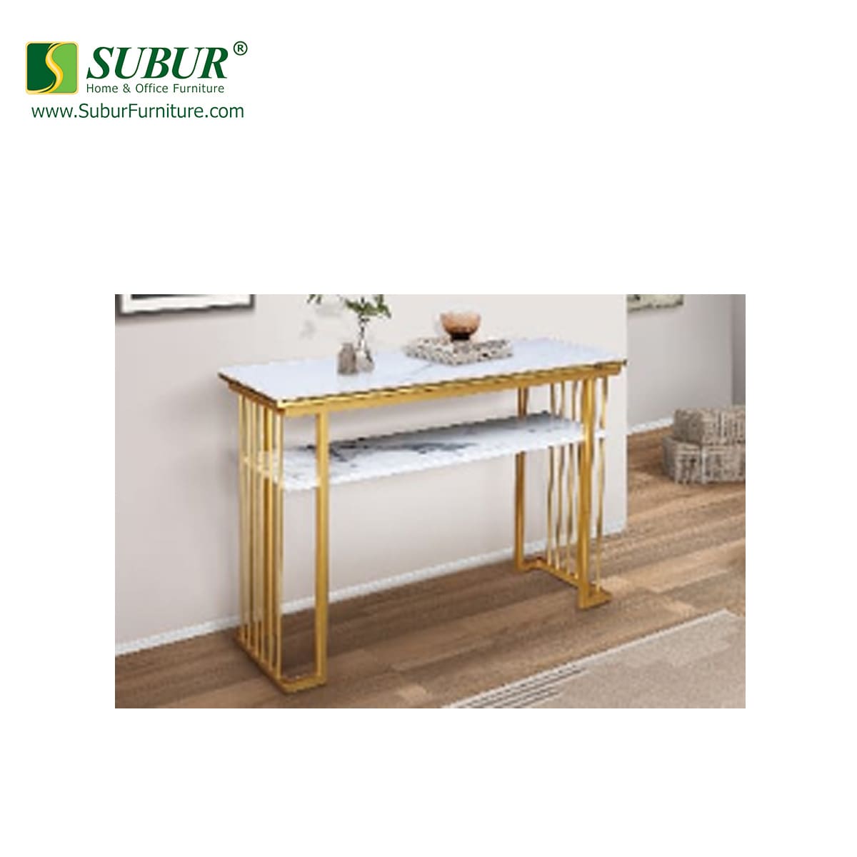 Meja Console Meta Gold tipe Carolina