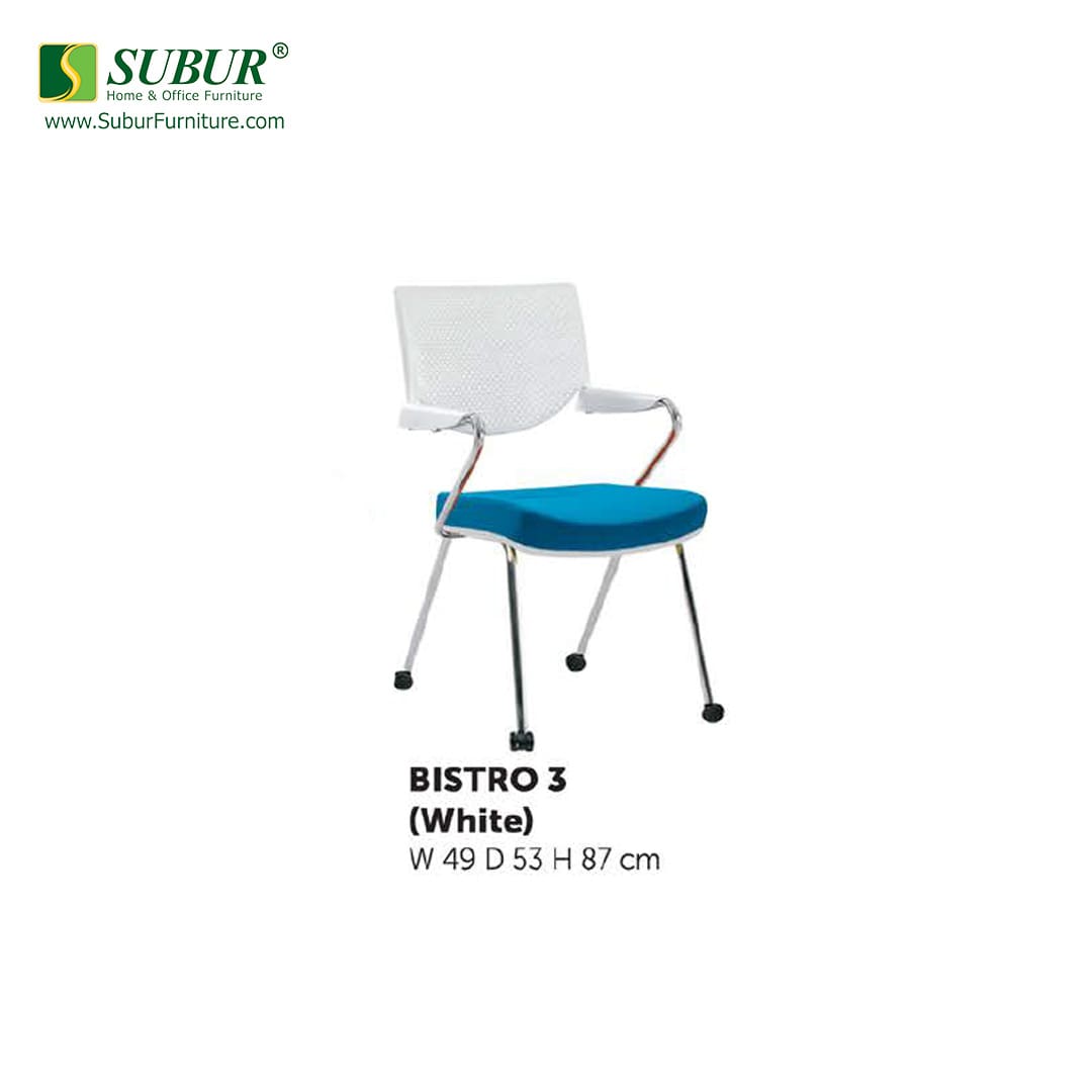 Kursi Susun Donati tipe Bistro 3 (White)