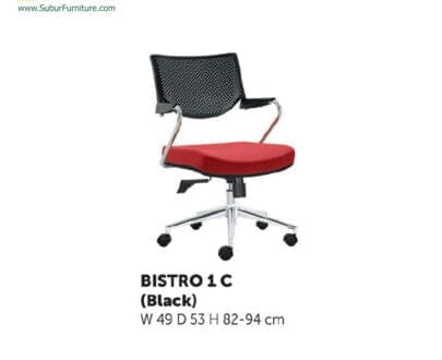 Kursi Kantor Donati tipe Bistro 1 C WA (Black)