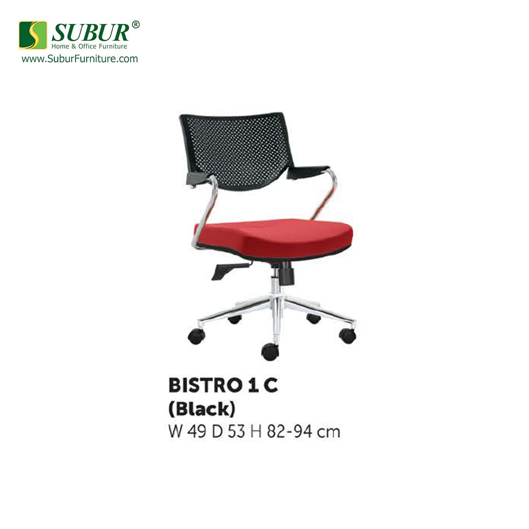 Kursi Kantor Donati tipe Bistro 1 C WA (Black)