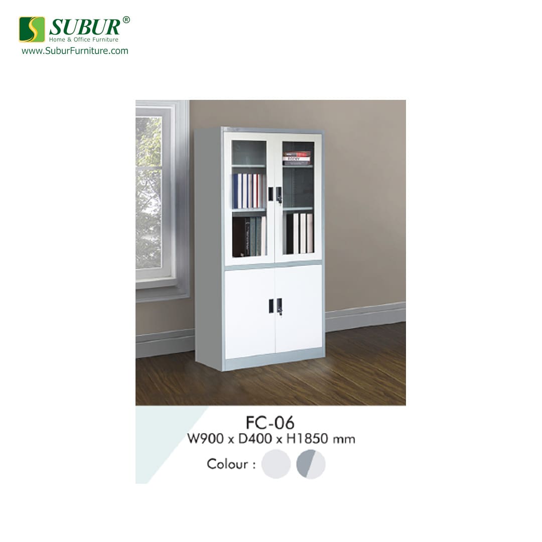 Lemari Arsip Kantor Frontline tipe FC 06 Spesifikasi: FC 06 w 900 X d 400 X H 1850 mm