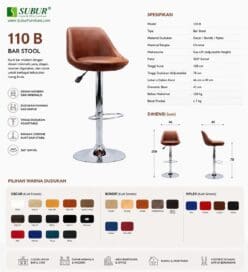 bar stool kursi bar ergotec 110 b