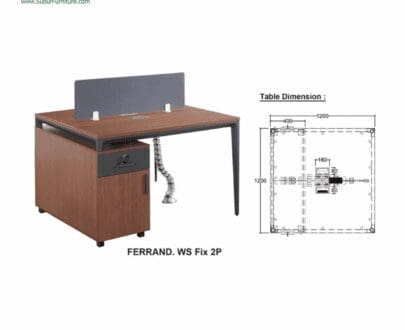 Meja Kantor Donati tipe Ferrand WS Fix 2P