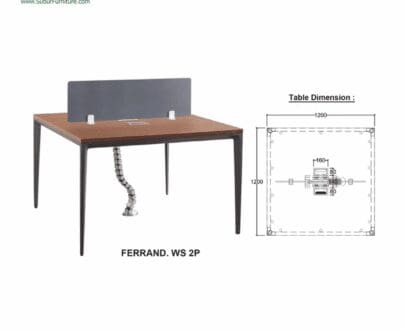 Meja Kantor Donati tipe Ferrand WS 2P