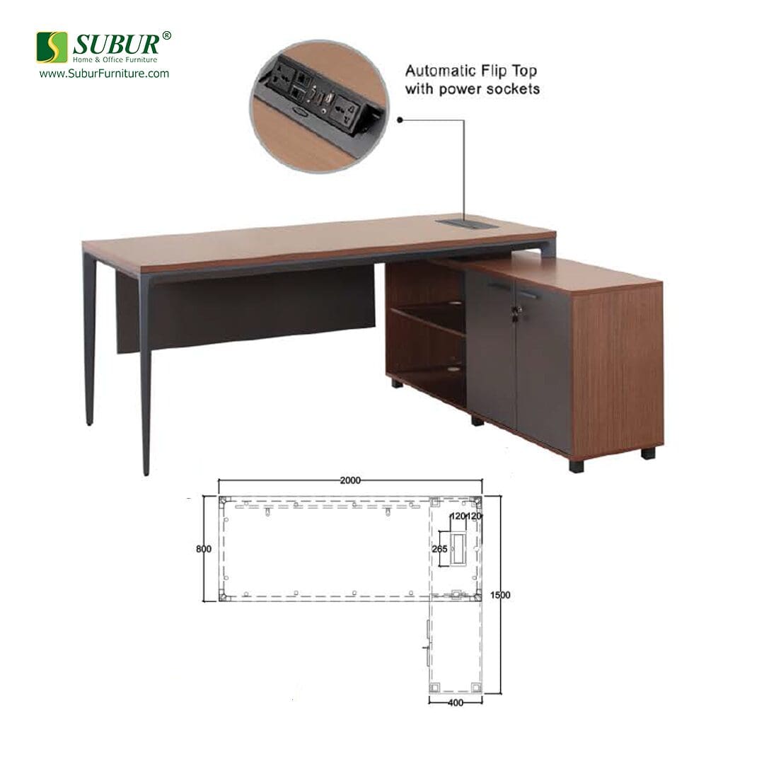 Meja Kantor Indachi tipe Potenza Dir 200