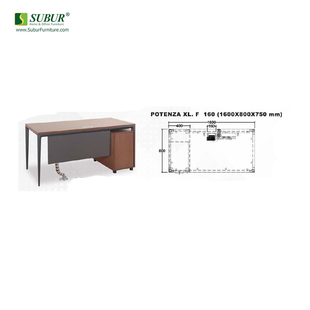 Meja Kantor Indachi tipe Potenza XL F 160