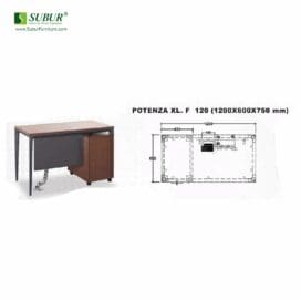 Meja Kantor Indachi tipe Potenza XL F 120