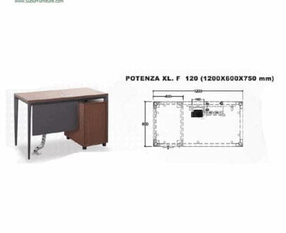 Meja Kantor Indachi tipe Potenza XL F 120
