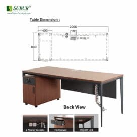 Meja Kantor Donati tipe Ferrand Fix L