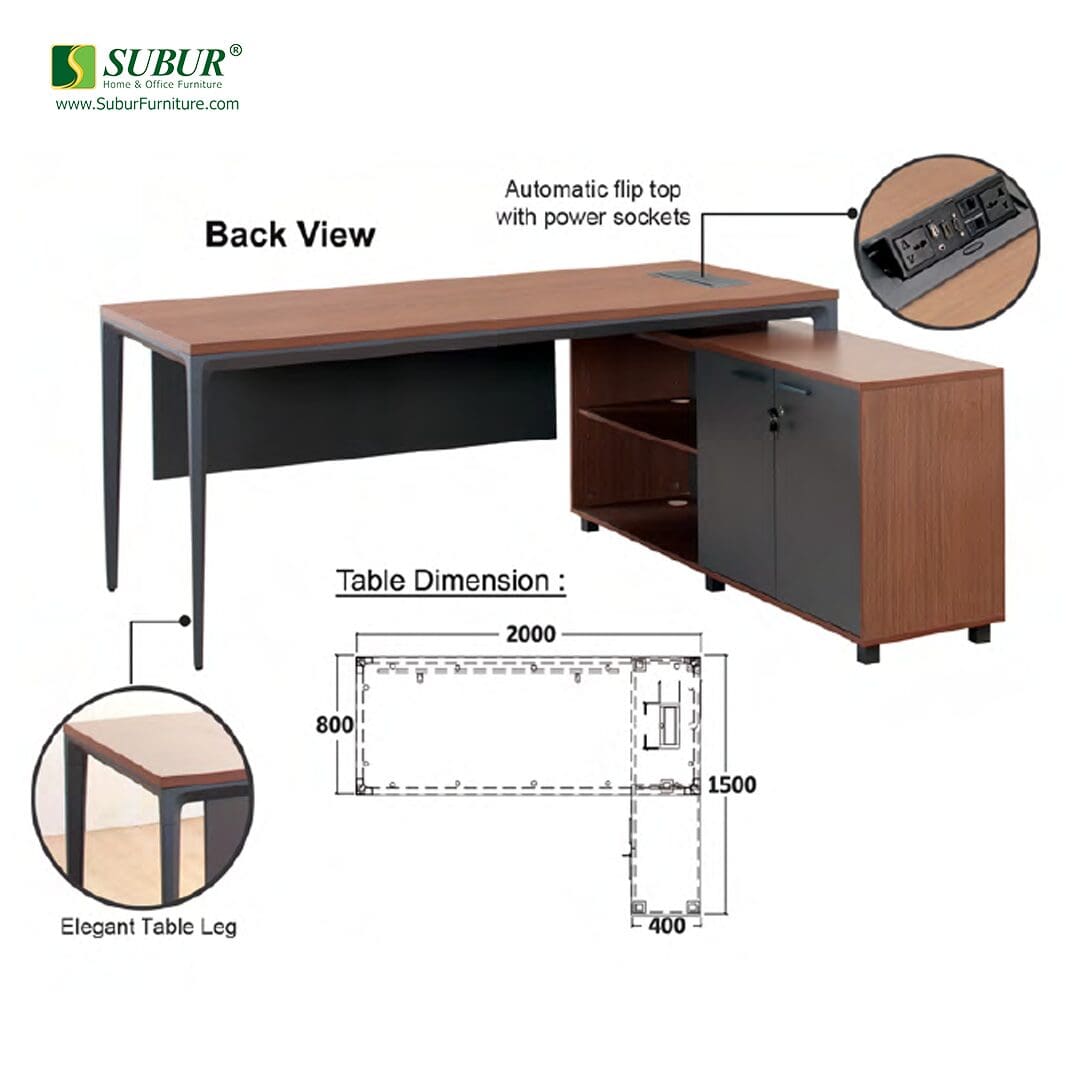 Meja Kantor Donati tipe Ferrand DR