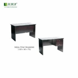 Meja Kantor Horse Metal tipe Staff Mahoni